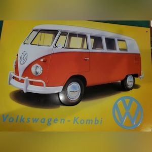 VINTAGE 1996 VOLKSWAGEN-KOMBI METAL FRAME 16X12